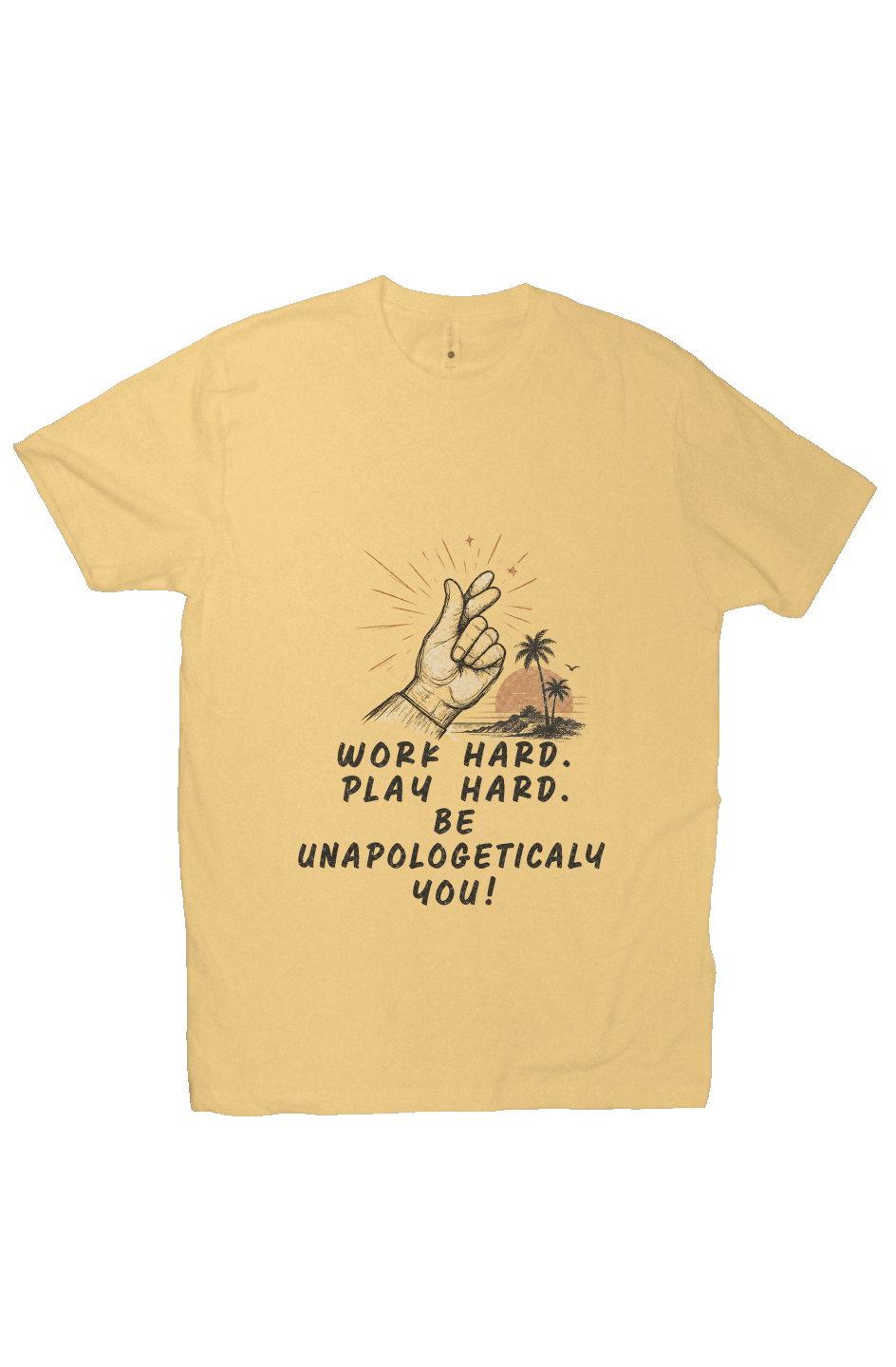THREAD Work hard Play hard California Coastal Ring Spun Tee
