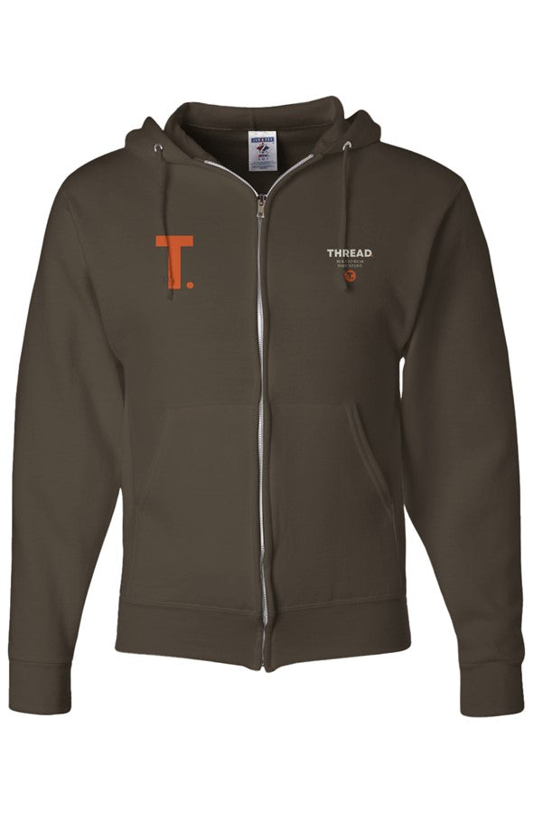 THREAD 39 s BIG T Full Zip Hooded Sweatshirt