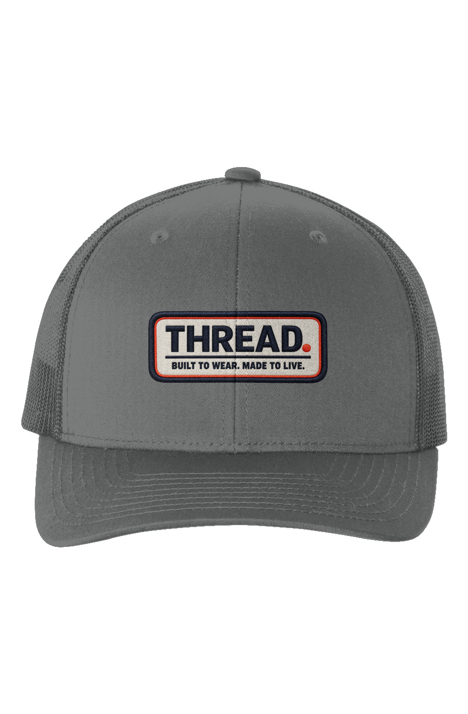 THREAD. Six Panel Retro Trucker Cap — Charcoal