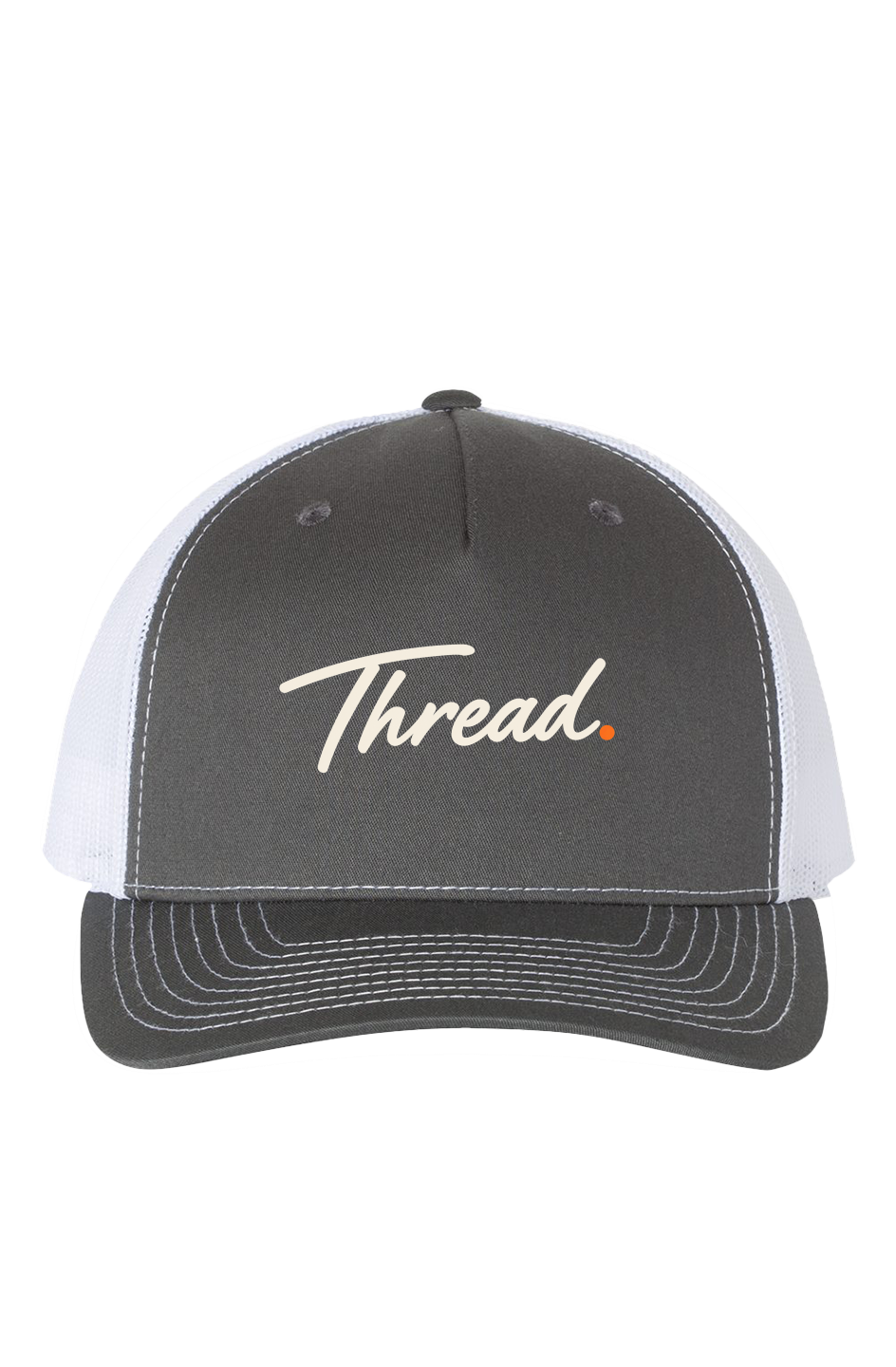 THREAD. Signature Richardson Trucker Cap — Charcoal/White