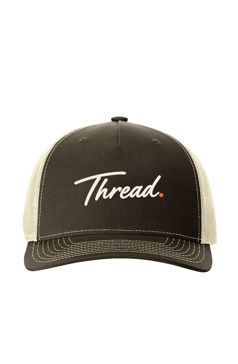 THREAD. Signature Richardson Trucker Cap — Chocolate Chip/Birch